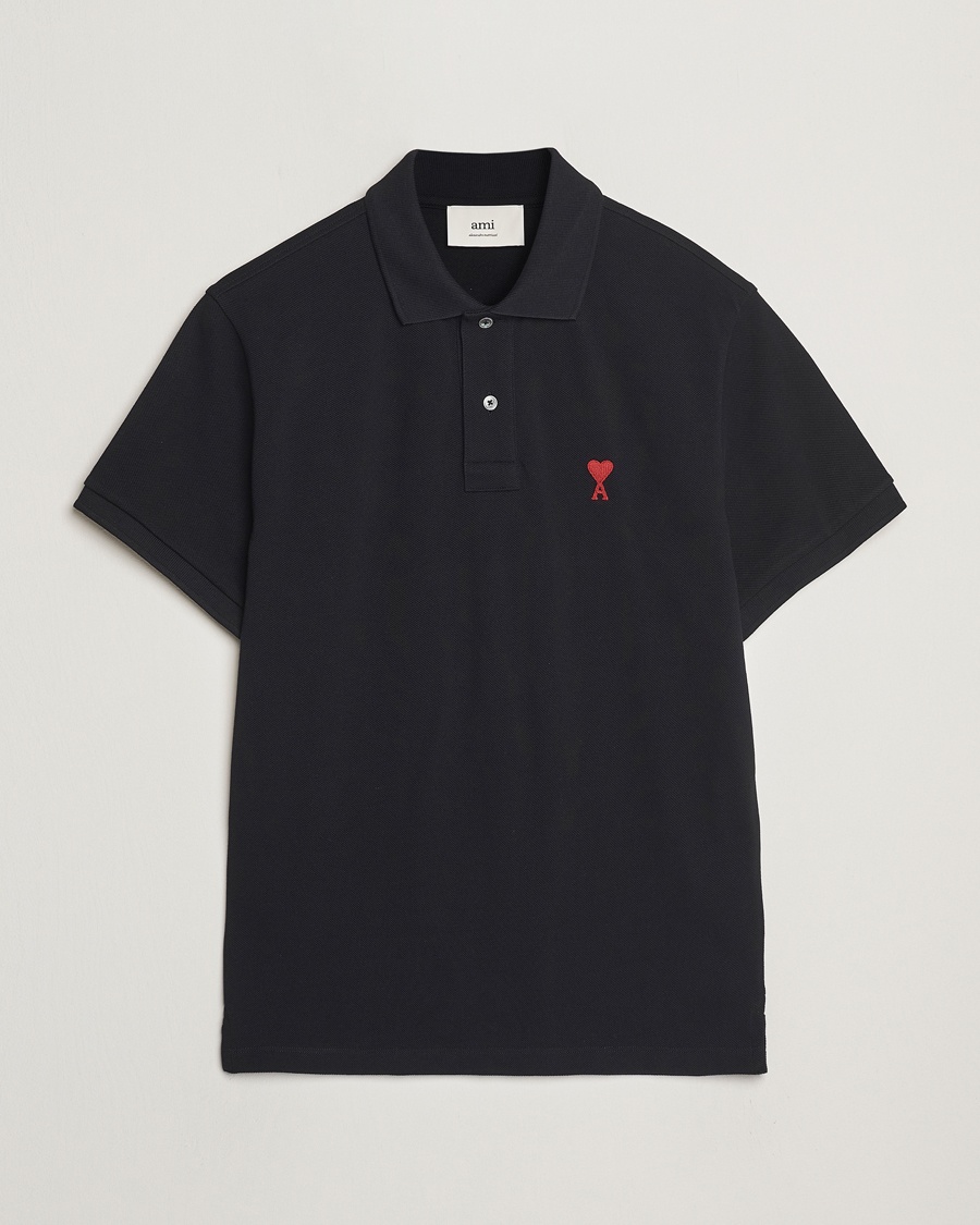 AMI Heart Logo Polo Black – Musta