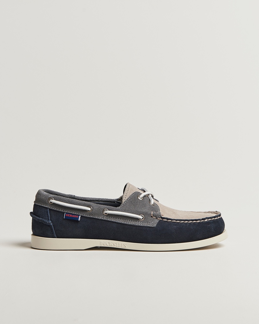 Sebago Docksides Portland Jib Boat Shoe Navy/Grey – Harmaa
