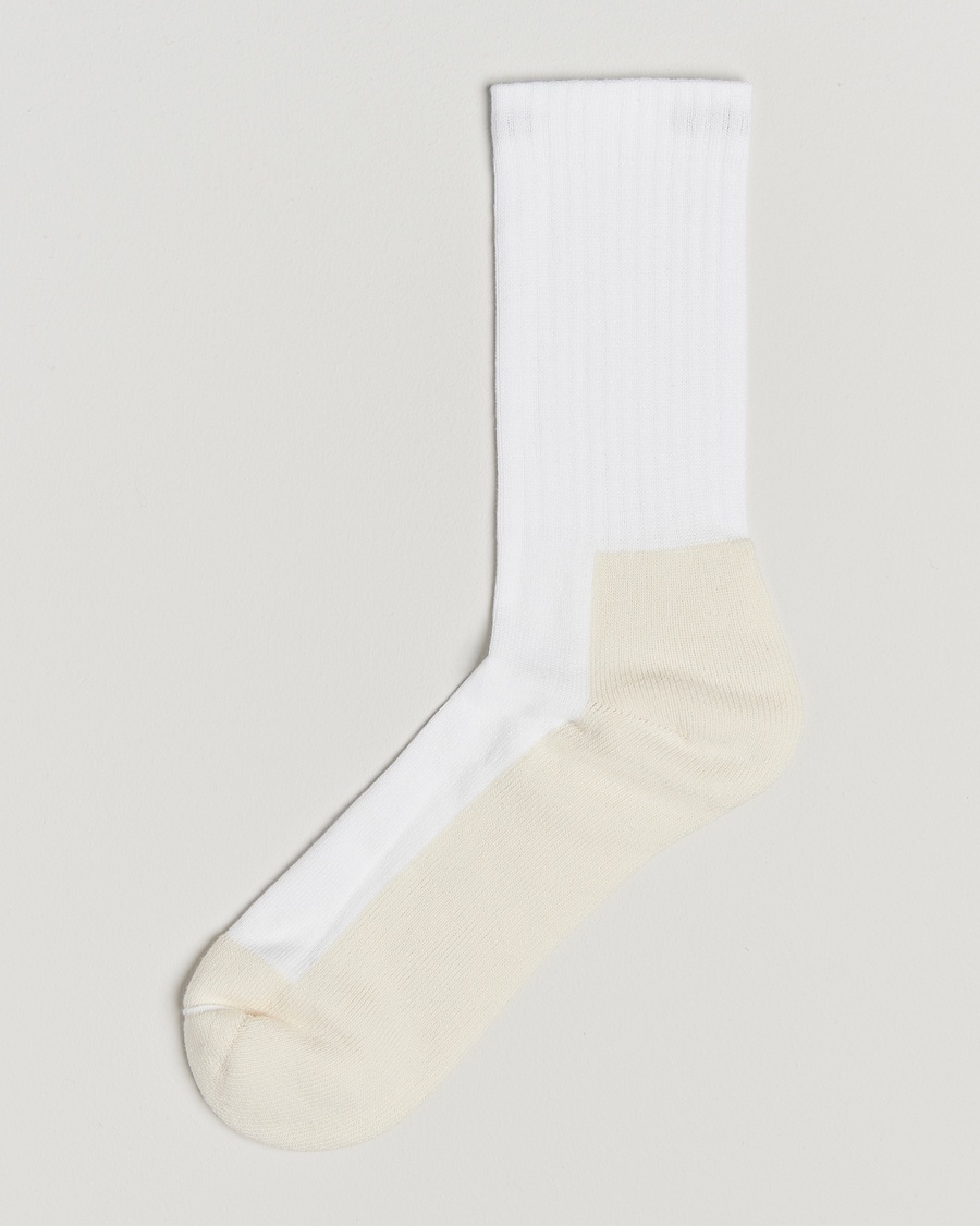 Sweyd Two Tone Cotton Socks Off White/White – Valkoinen