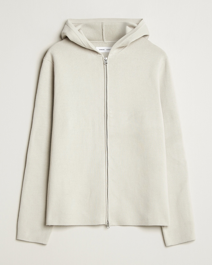 Samsøe Samsøe Niklas Full Zip Hoodie Moonstruck – Beige