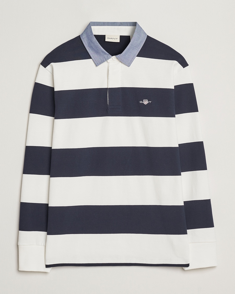 Gant Chambray Barstriped Rugger Eggshell – Sininen
