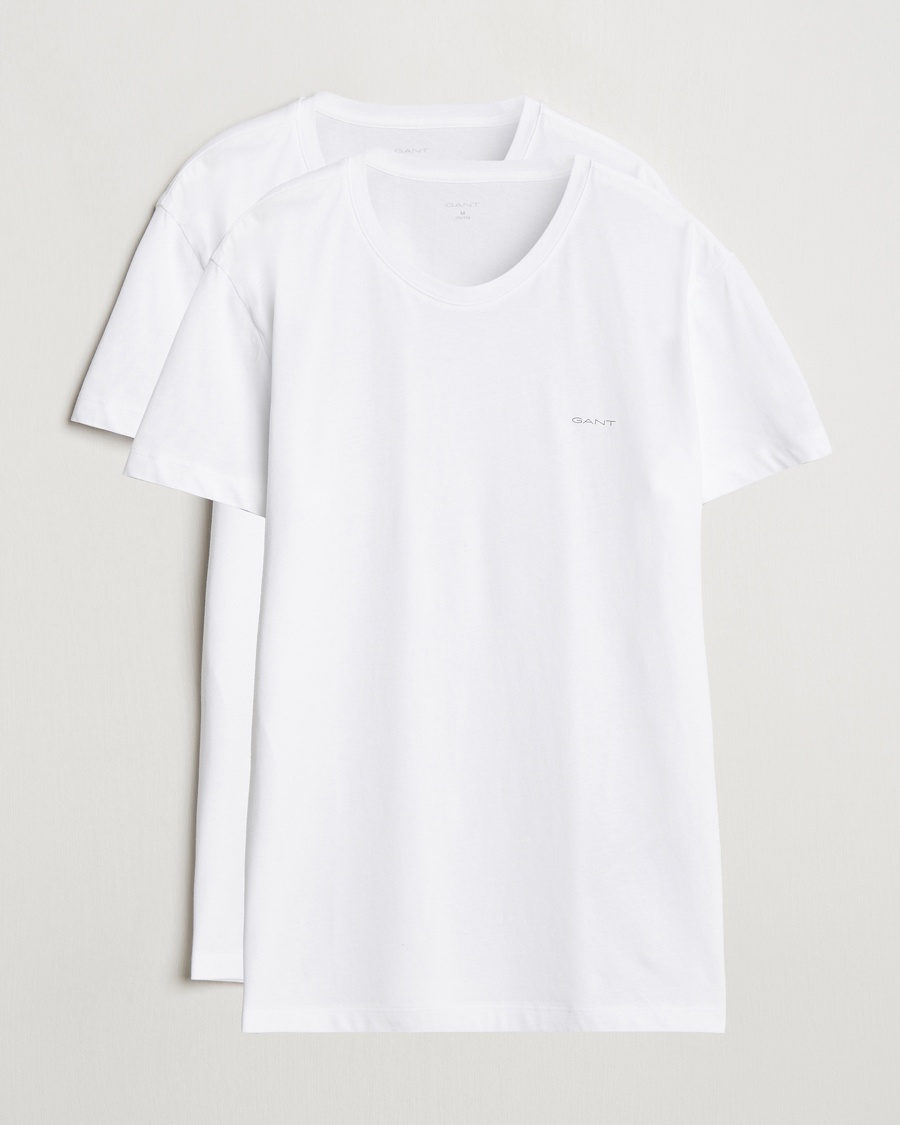GANT 2-Pack Crew Neck T-Shirt White – Valkoinen