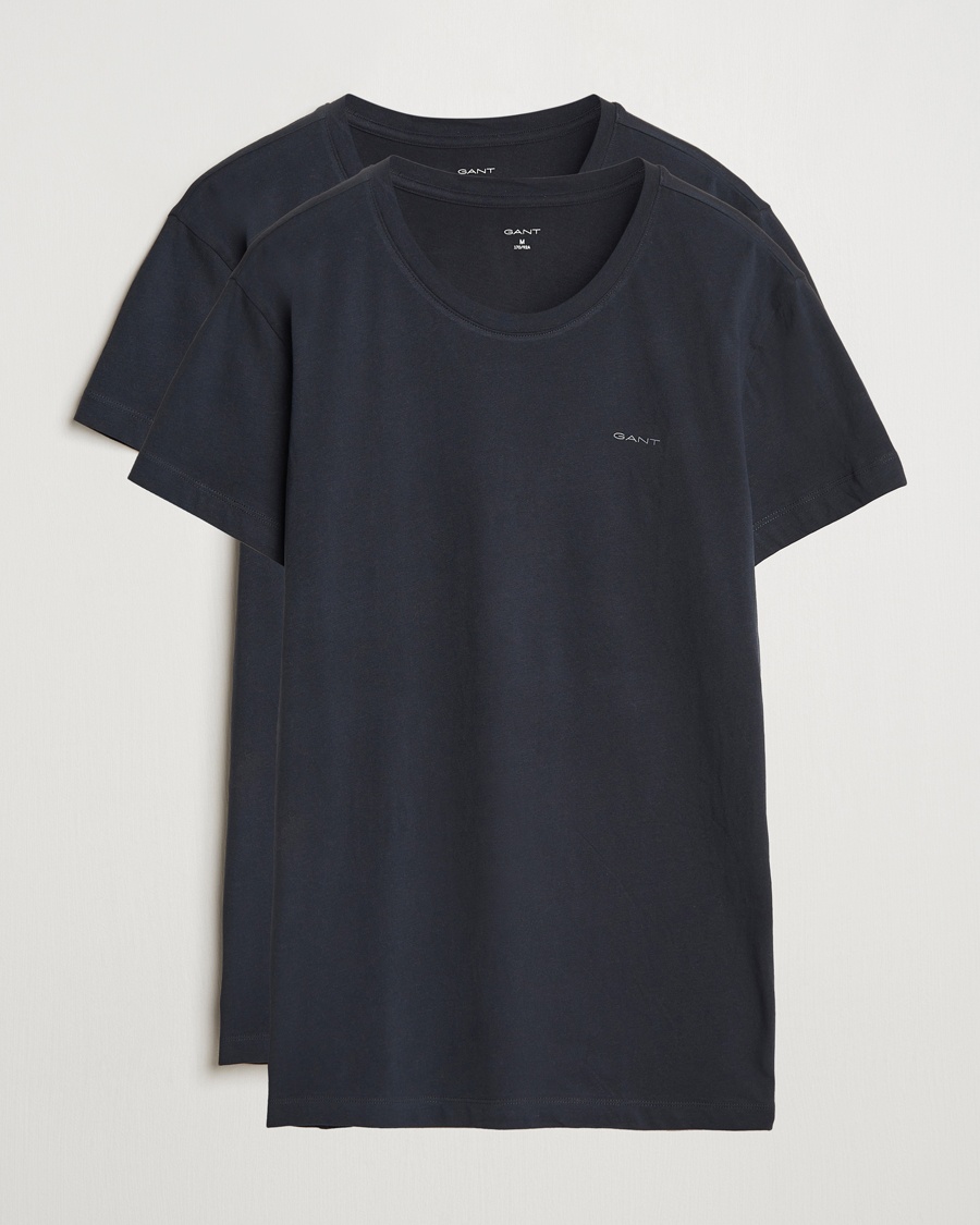 Gant 2-Pack Crew Neck T-Shirt Black – Musta
