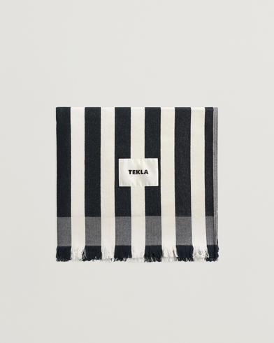 Tekla Organic Terry Beach Towel Cala Stripes – Sininen