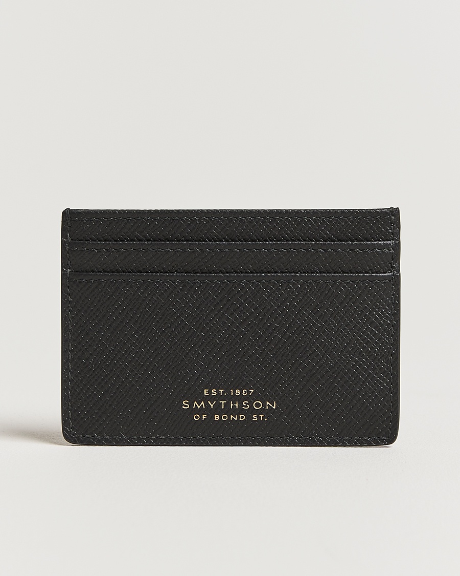 Smythson Panama Flat Cardholder Black – Musta