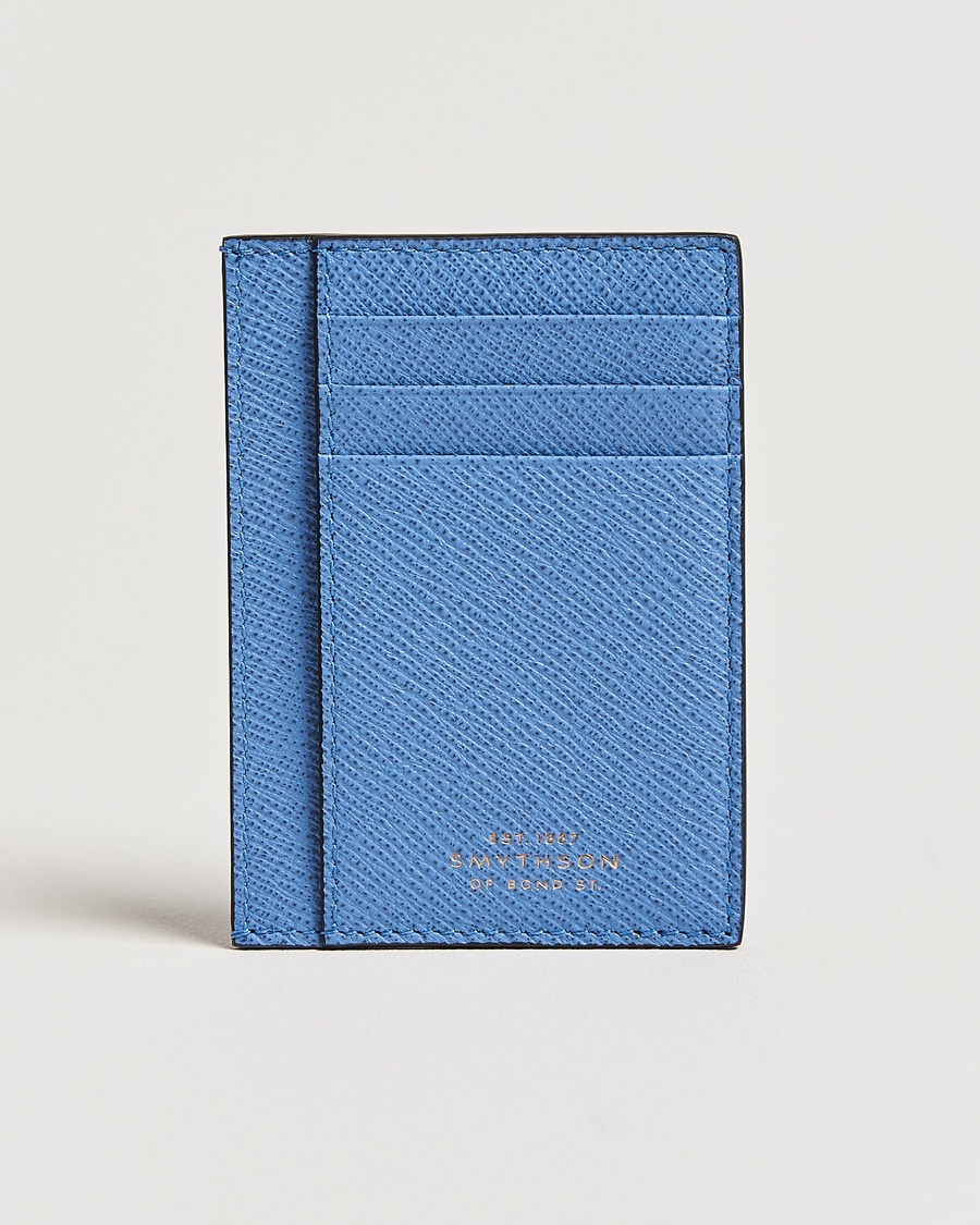 Smythson Panama 773 Cardholder Nile Blue – Sininen