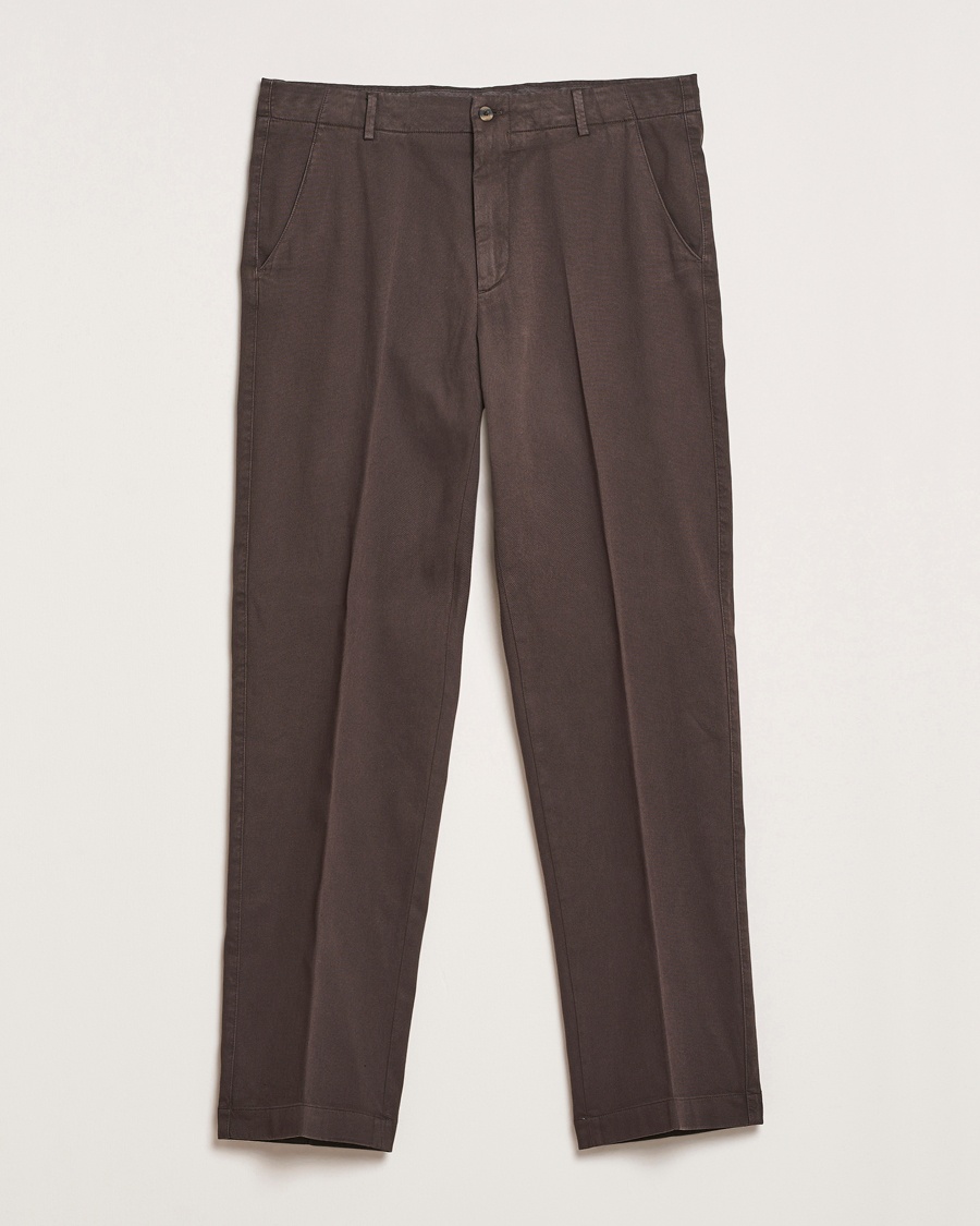 Boglioli Regular Fit Cotton Chinos Brown – Ruskea