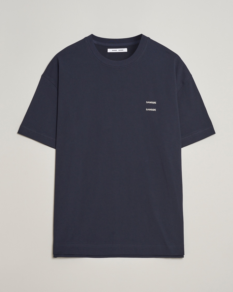 Samsøe Samsøe Joel Organic Cotton T-Shirt Salute Navy – Sininen
