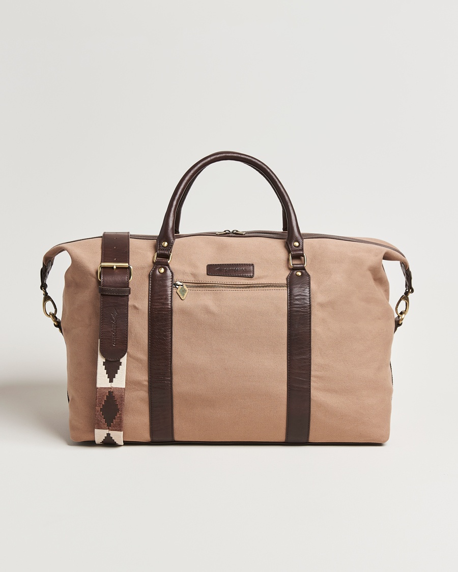 Pampeano Cabballero Large Canvas Weekend Bag Khaki – Ruskea