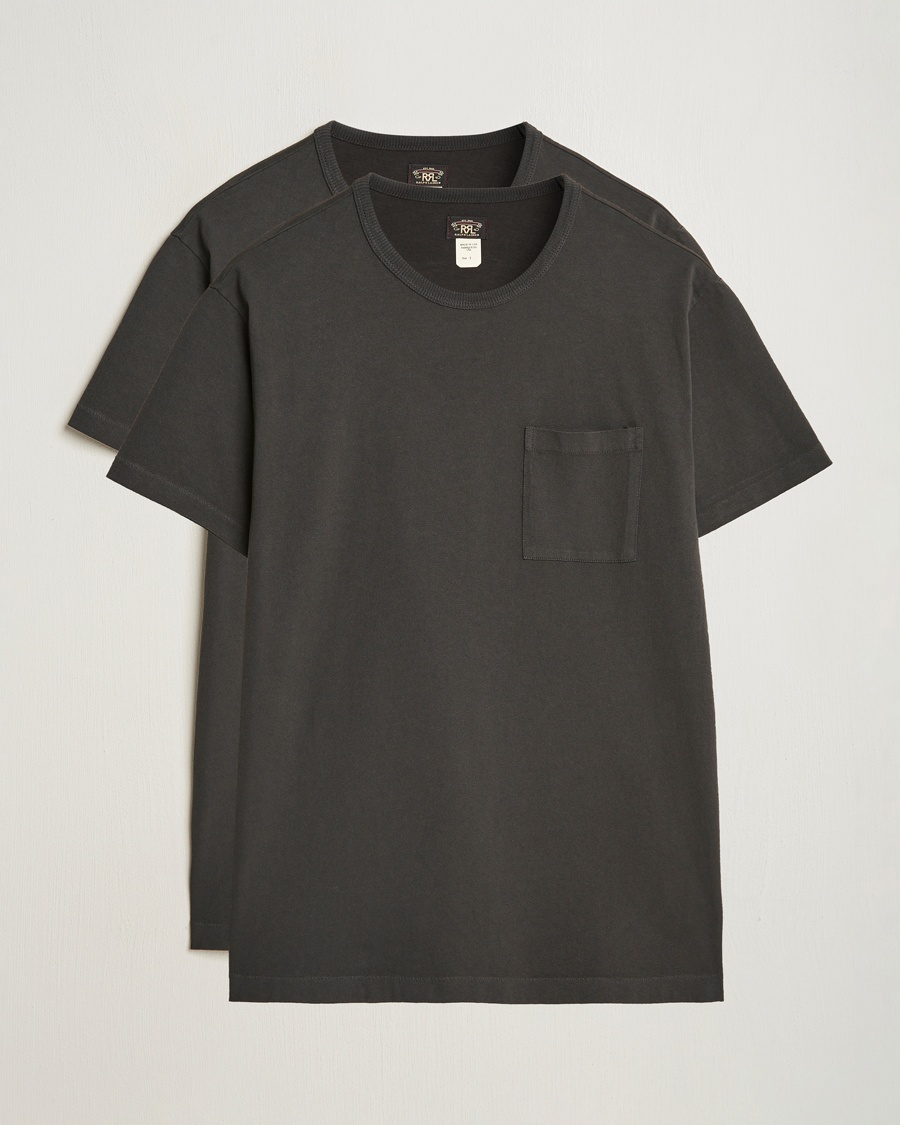 RRL 2-Packet Pocket Tee Black – Musta
