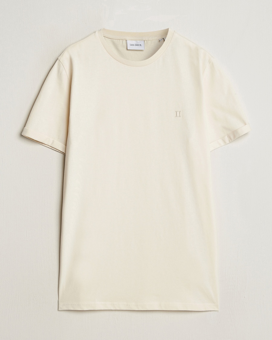LES DEUX Nørregaard Tonal T-Shirt Ivory – Valkoinen