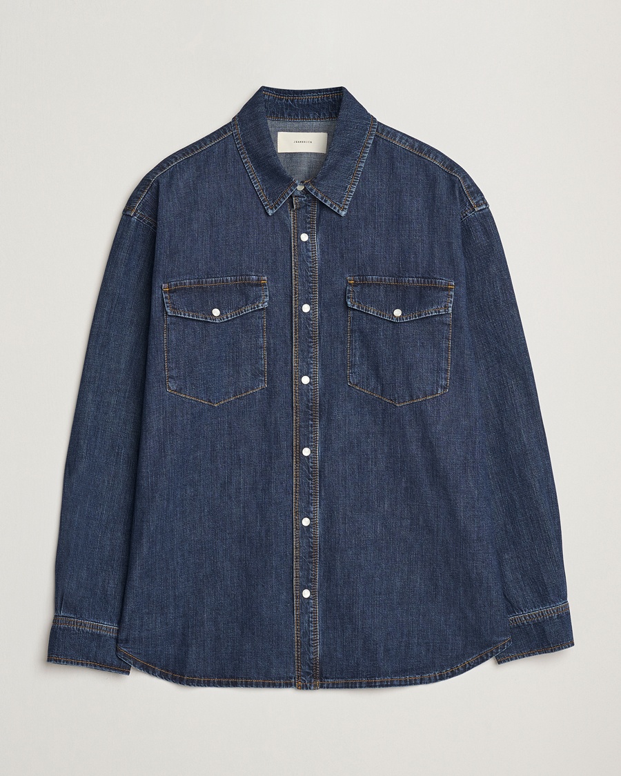 Jeanerica Arno Denim Shirt Dark Blue Vintage – Sininen
