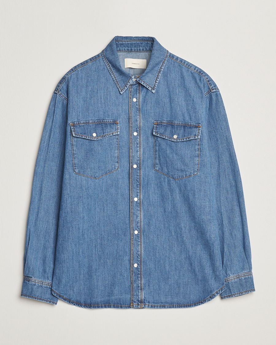 Jeanerica Arno Denim Shirt Light Blue Vintage – Sininen