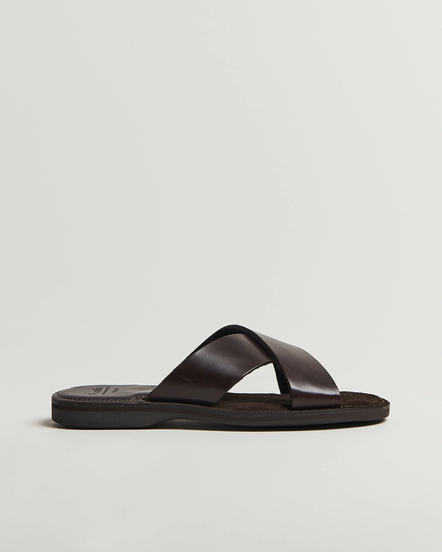Loake 1880 Gozo Leather Sandal Dark Brown – Ruskea