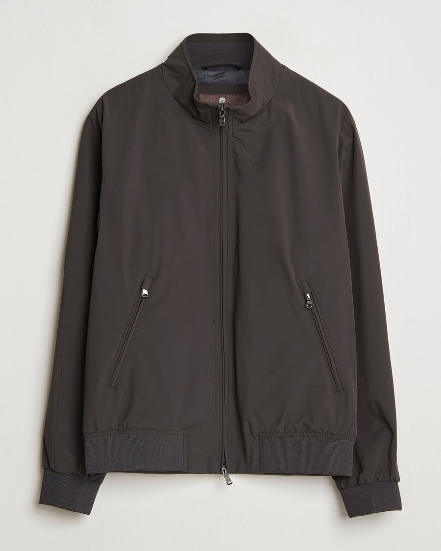 Oscar Jacobson Bomber Nylon Jacket Brown – Ruskea