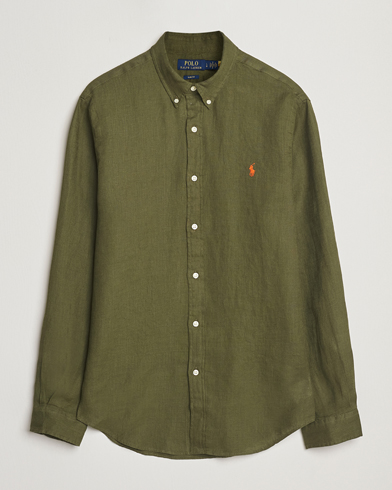 Polo Ralph Lauren Slim Fit Linen Shirt New Olive – Vihreä
