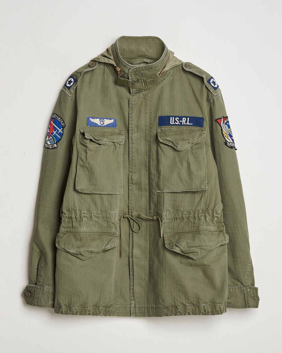 Polo Ralph Lauren Herringbone Field Jacket Olive Mountain – Vihreä