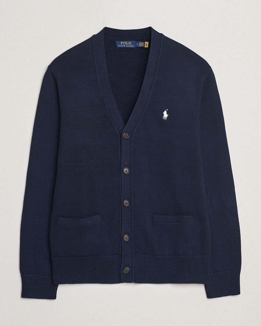 Polo Ralph Lauren Cotton Cardigan Hunter Navy – Sininen