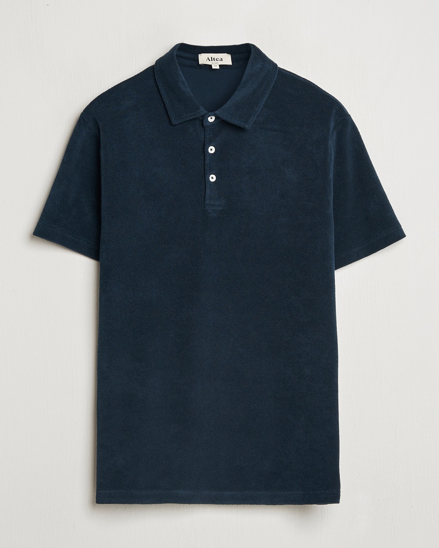 Altea Terry Cotton Polo Navy – Sininen