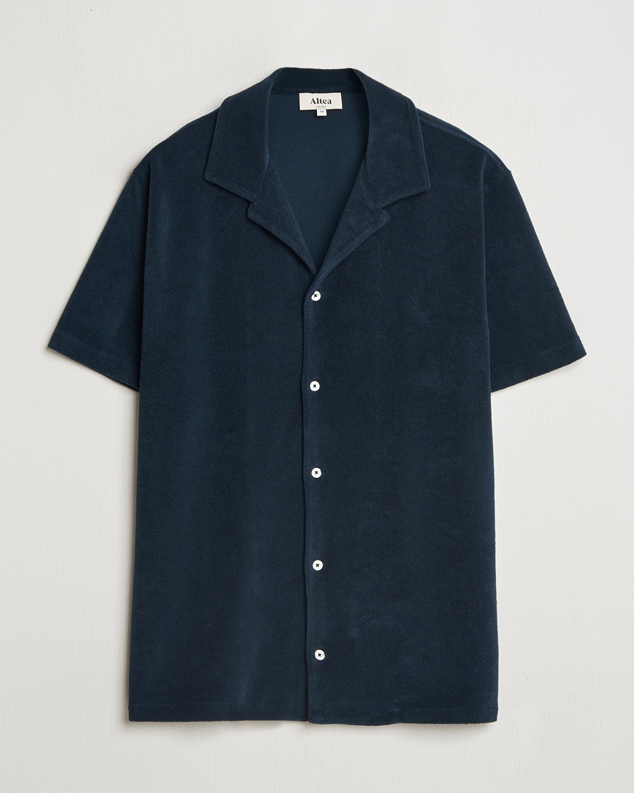 Altea Terry Bowling Shirt Navy – Sininen