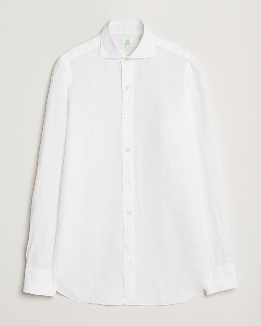 Finamore Napoli Gaeta Linen Shirt White – Valkoinen