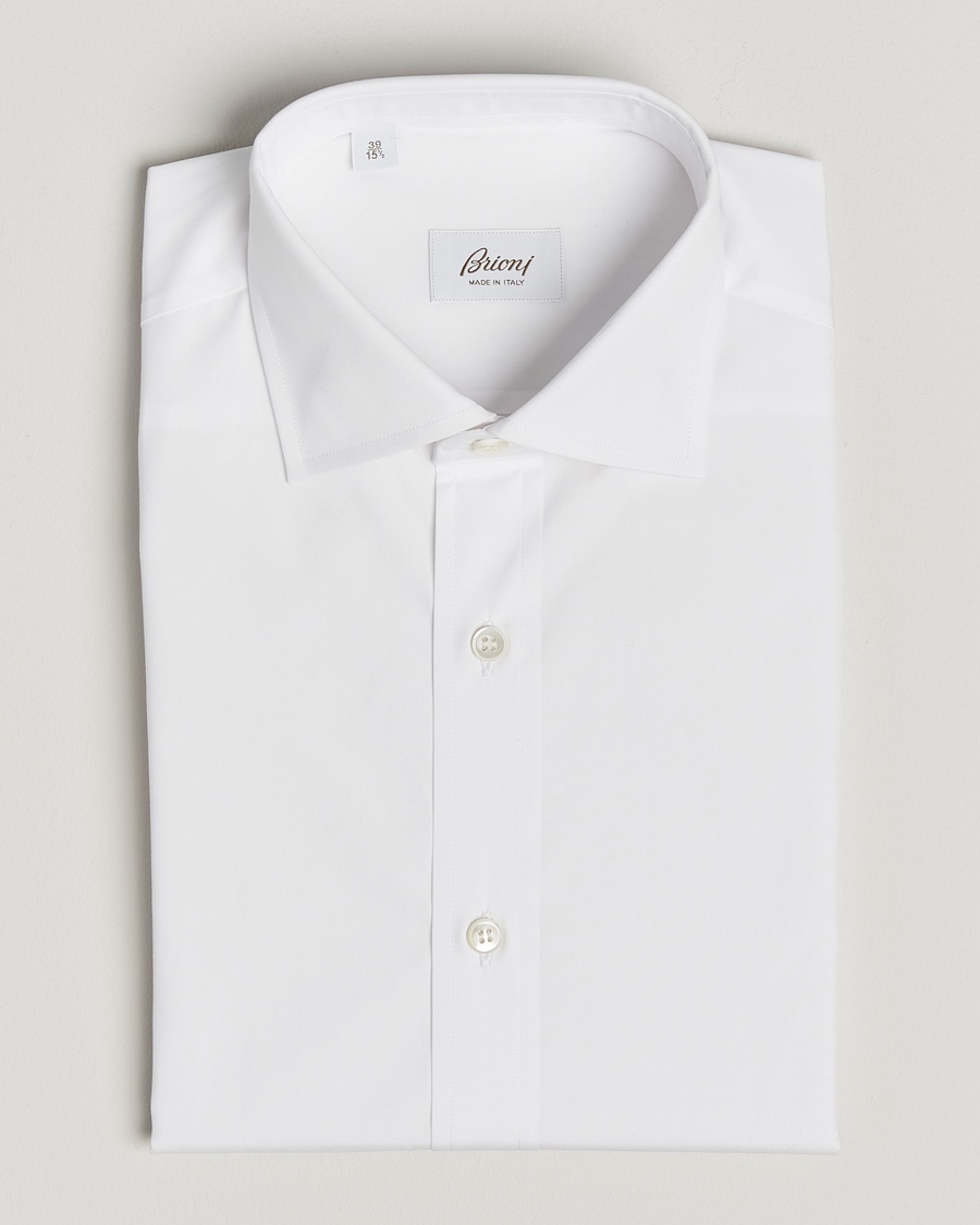 Brioni Slim Fit Dress Shirt White – Valkoinen