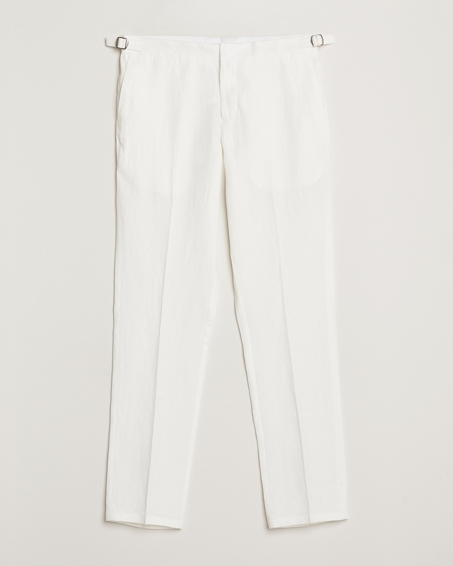 Orlebar Brown Griffon Italian Linen Trousers White Sand – Valkoinen