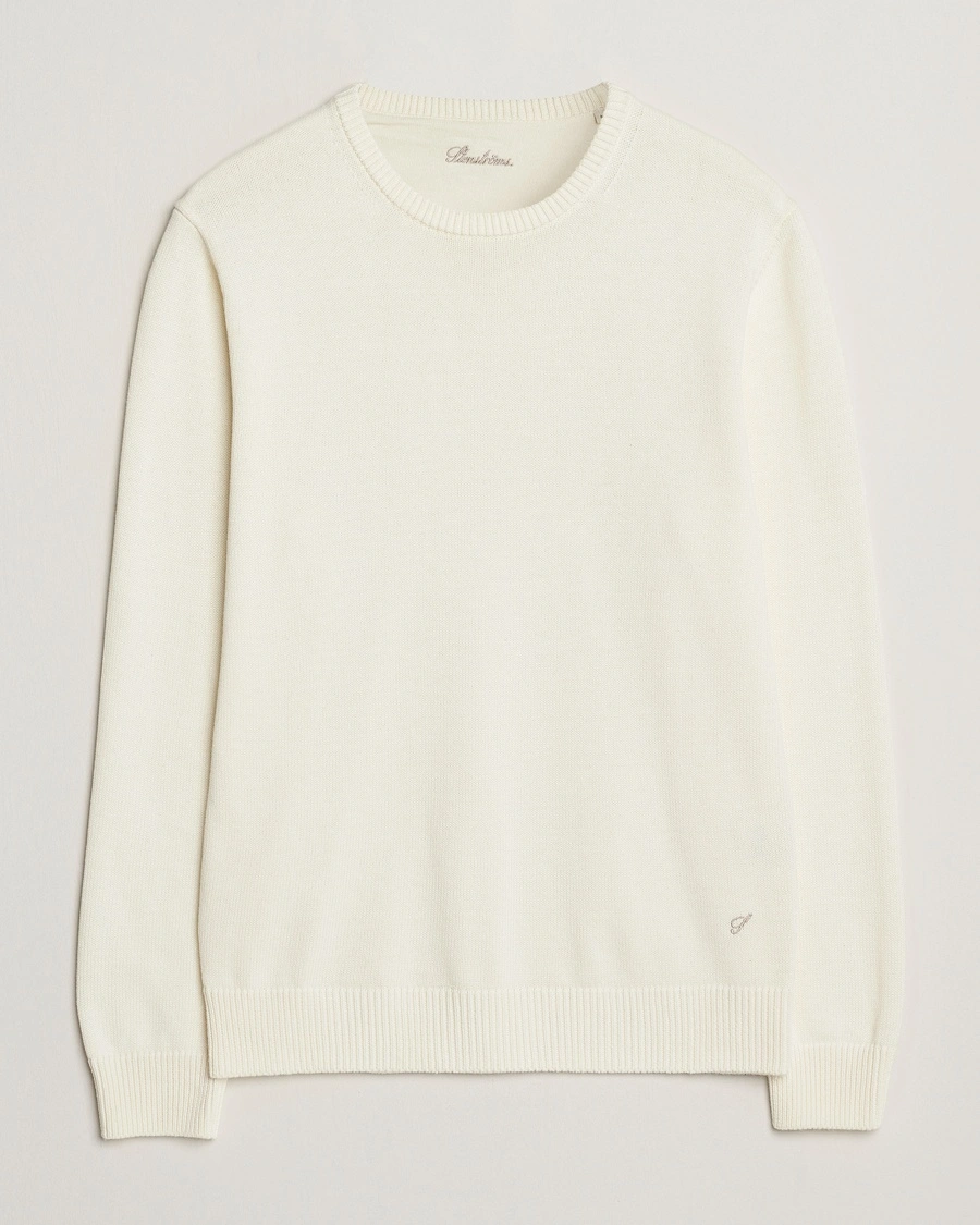 Stenströms Organic Cotton Knitted Sweater White – Valkoinen