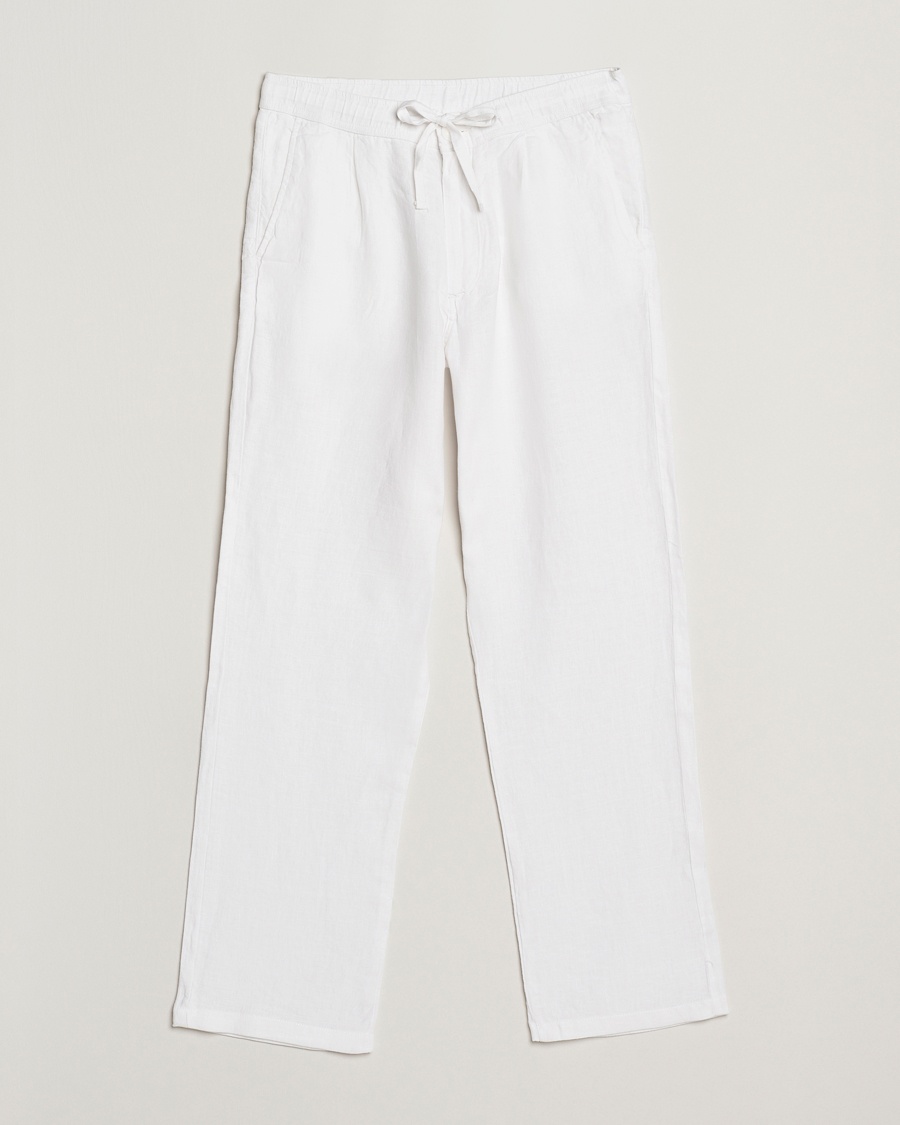 KnowledgeCotton Apparel Loose Linen Pants Bright White – Valkoinen