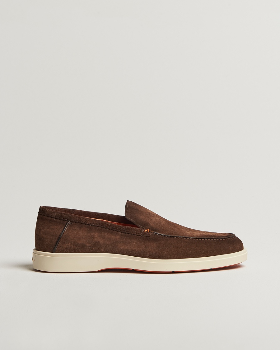 Santoni Detroit Loafer Brown Suede – Ruskea