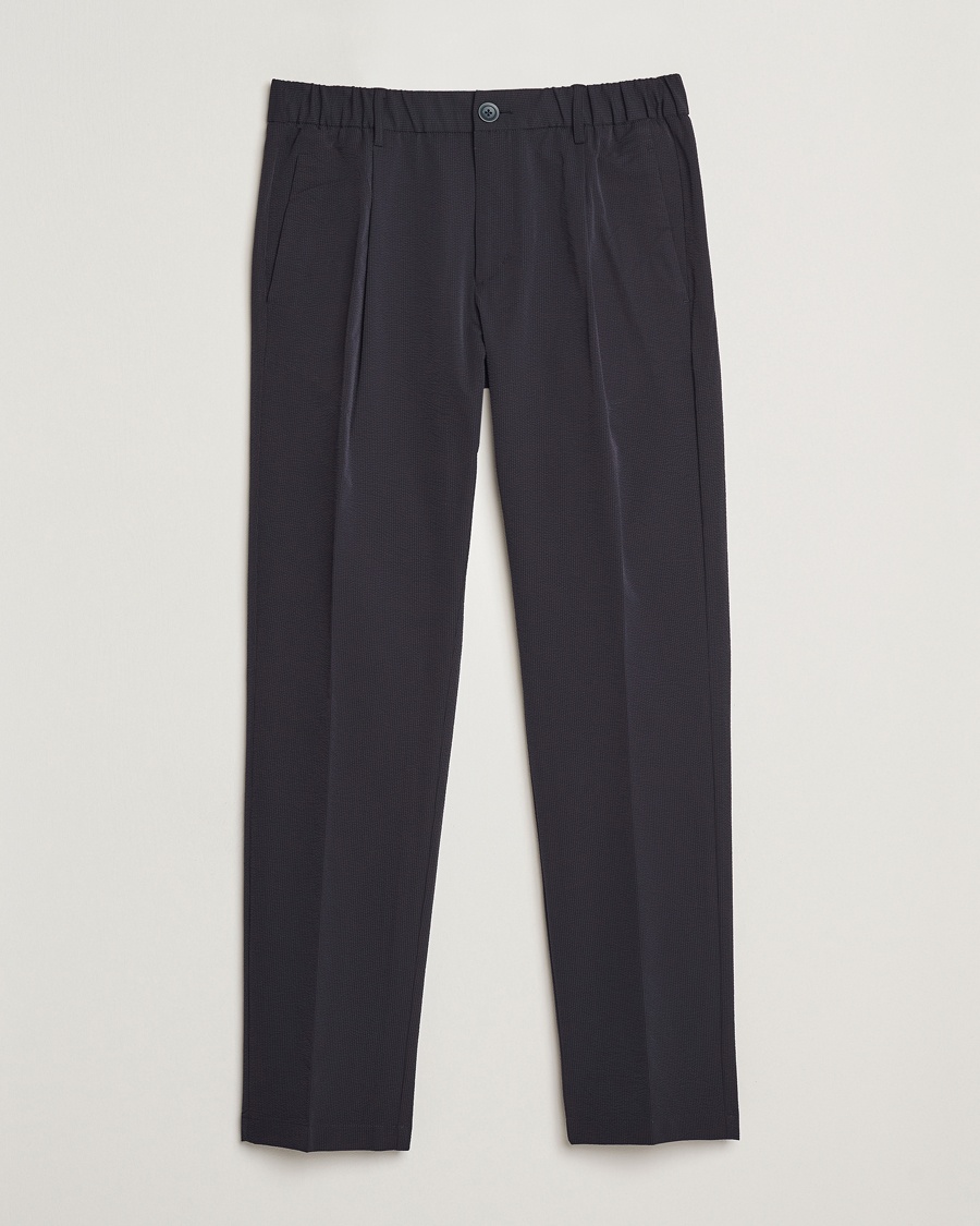 Herno Seersucker Drawstring Pants Navy – Sininen