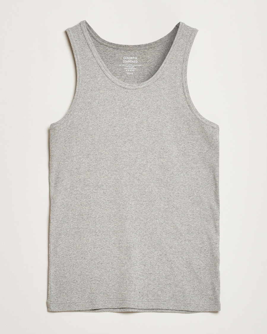 Colorful Standard Organic Rib Tank Top Heather Grey – Harmaa