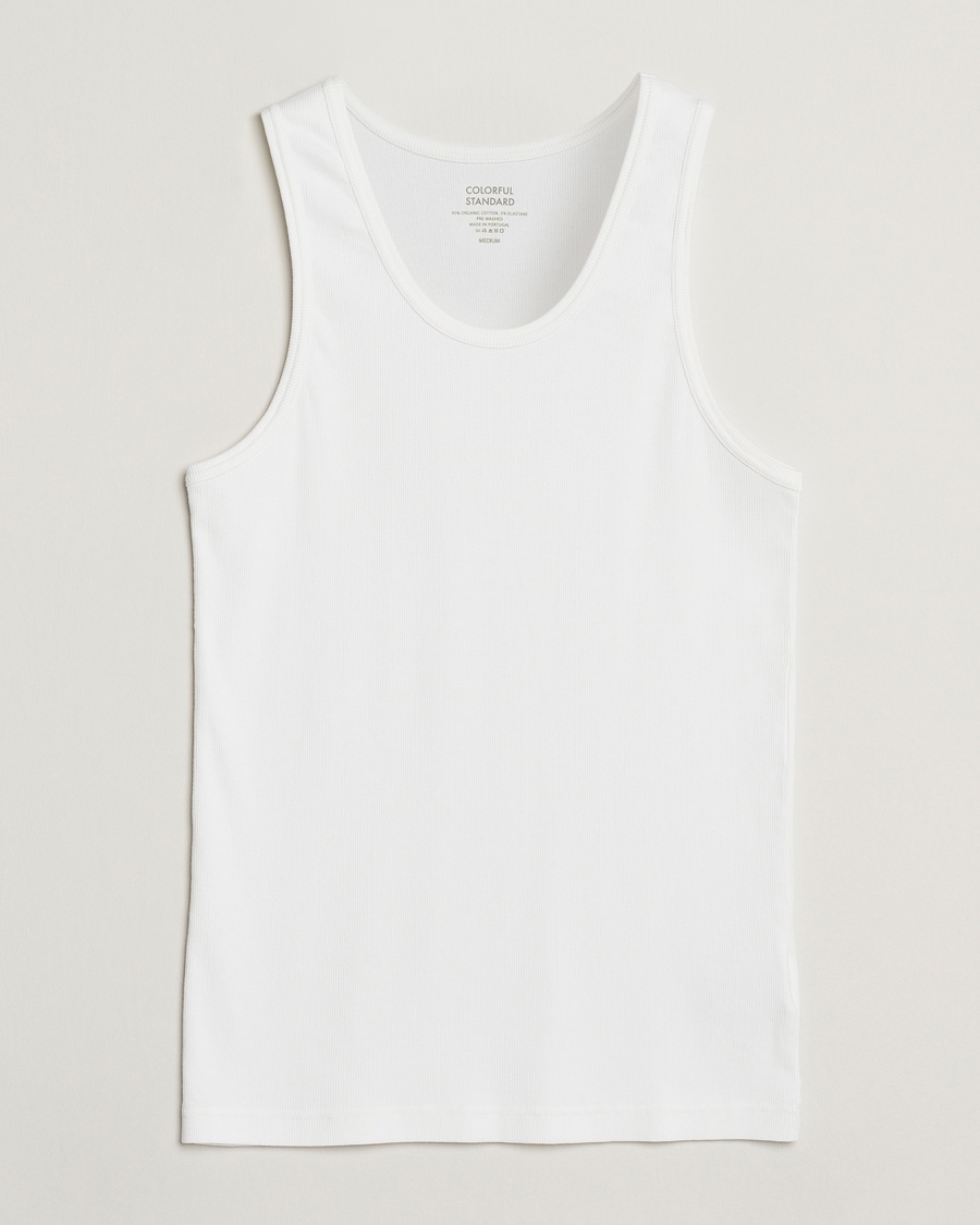 Colorful Standard Organic Rib Tank Top Optical White – Valkoinen