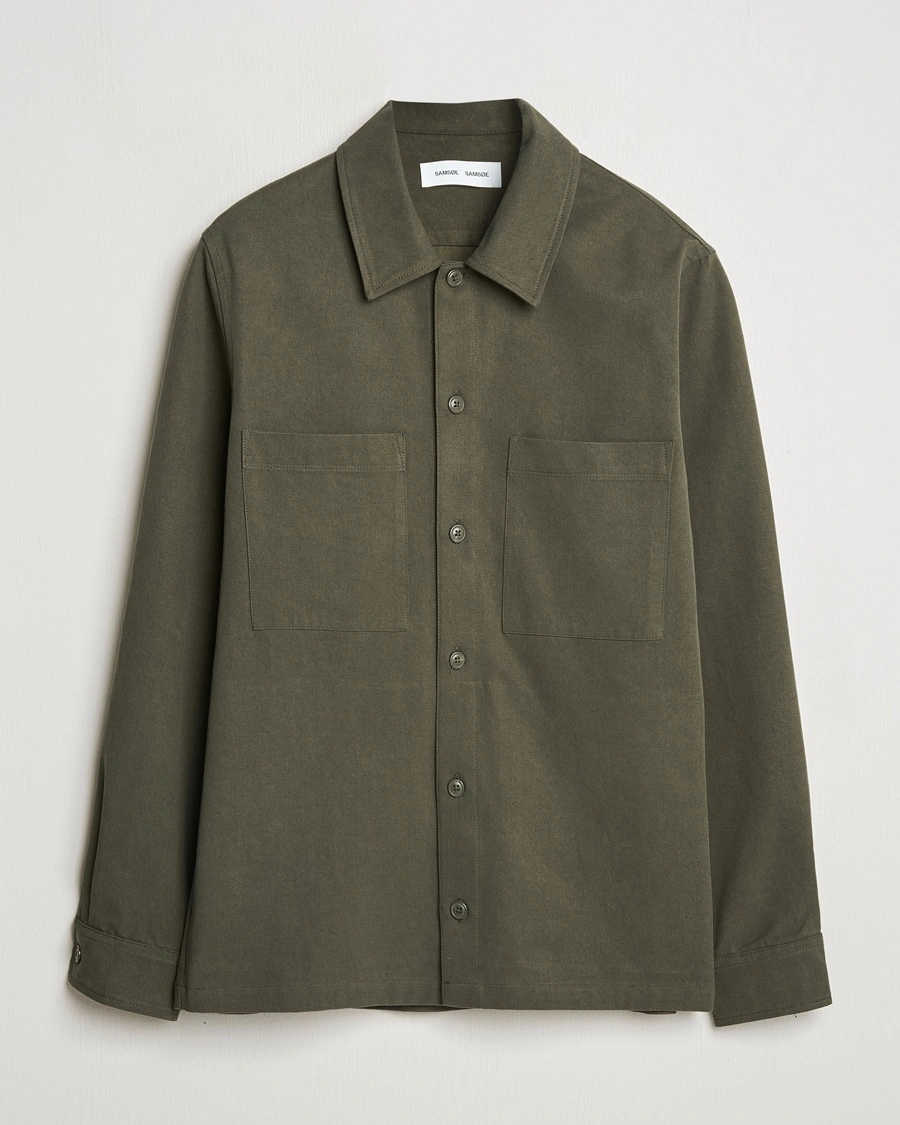 Samsøe Samsøe Sataka Overshirt Forest Night – Vihreä