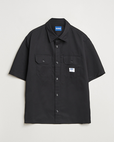 HUGO Ekyno Workwear Short Sleeve Shirt Black – Musta