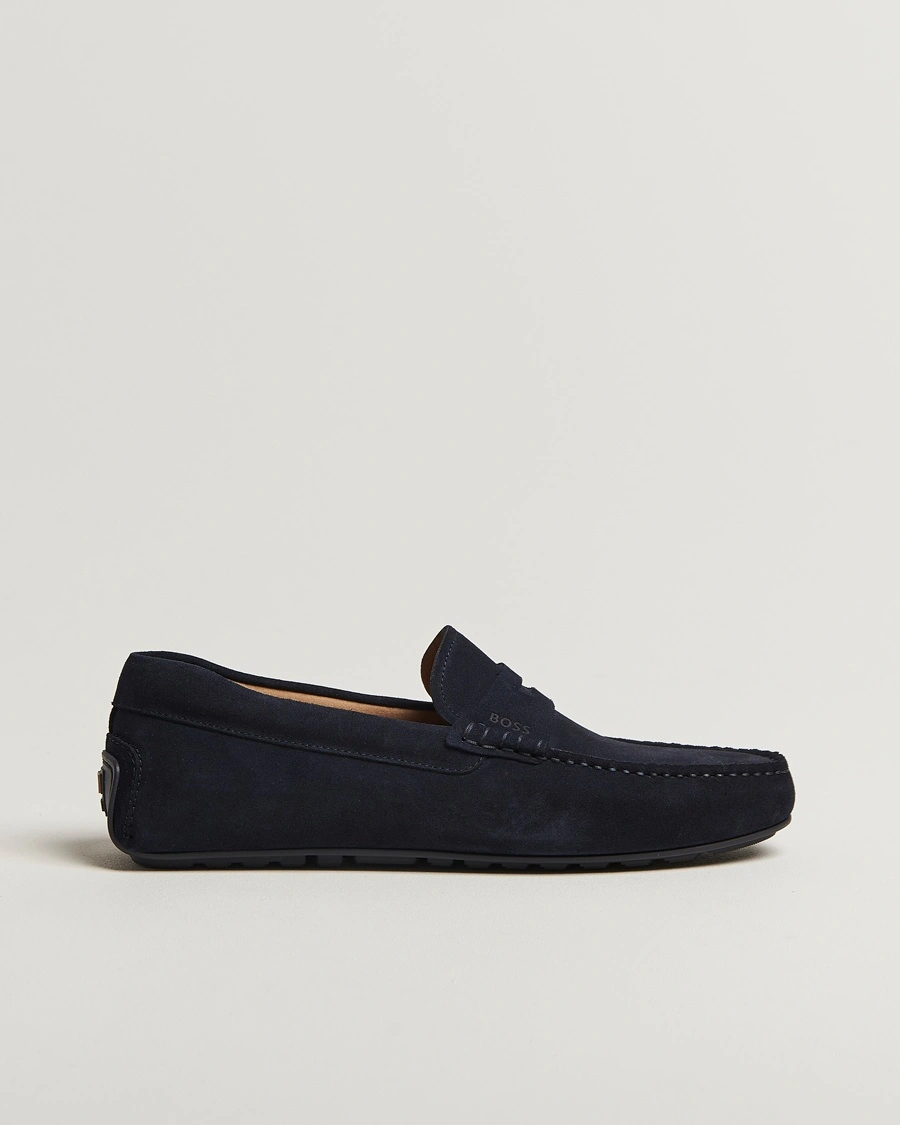 BOSS BLACK Noel Suede Moccasin Dark Blue – Sininen