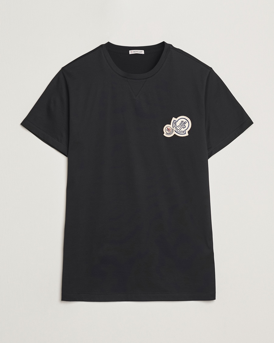 Moncler Double Logo T-Shirt Black – Musta