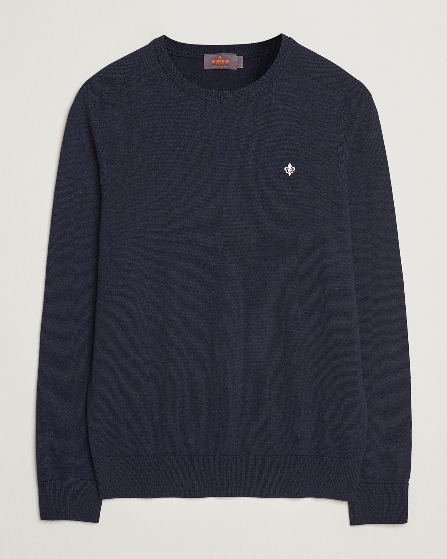 Morris Merino O-Neck Navy – Sininen