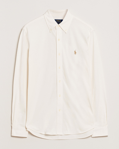 Polo Ralph Lauren Featherweight Mesh Shirt Pale Cream – Valkoinen