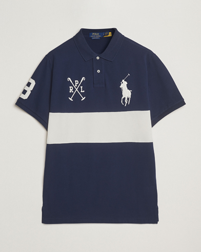 Polo Ralph Lauren Custom Slim Block Stripe Polo Newport Navy/Nevis – Sininen