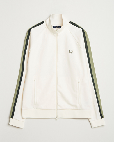 Fred Perry Two Colored Taped Track Jacket Light Ecru – Valkoinen