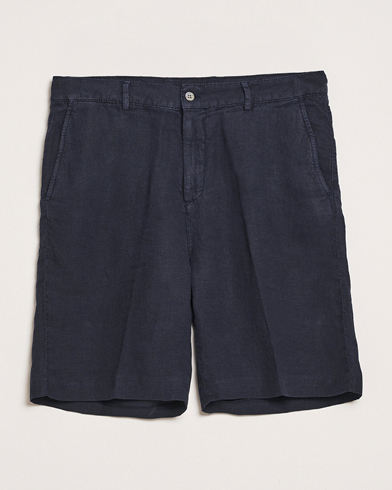 Oscar Jacobson James Casual Linen Shorts Navy – Sininen