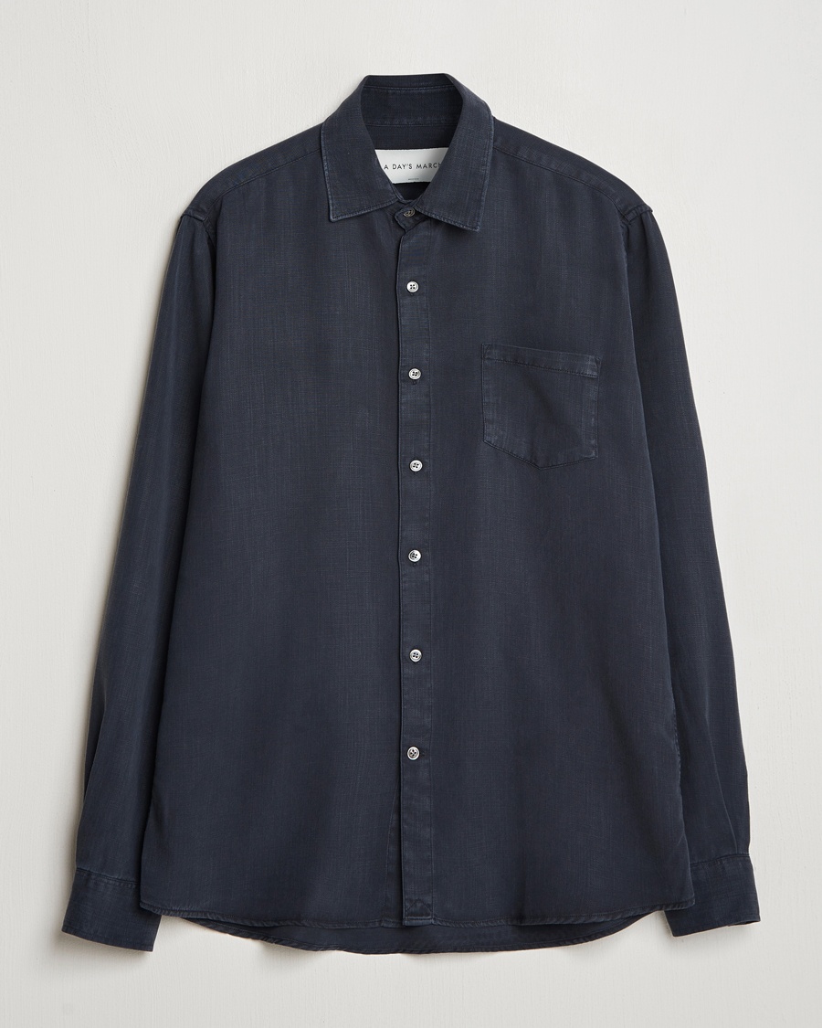 A Day's March Daintree Lyocell Shirt Navy – Sininen