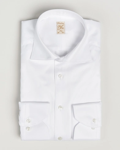 Stenströms 1899 Slim Cotton Twill Shirt White – Valkoinen