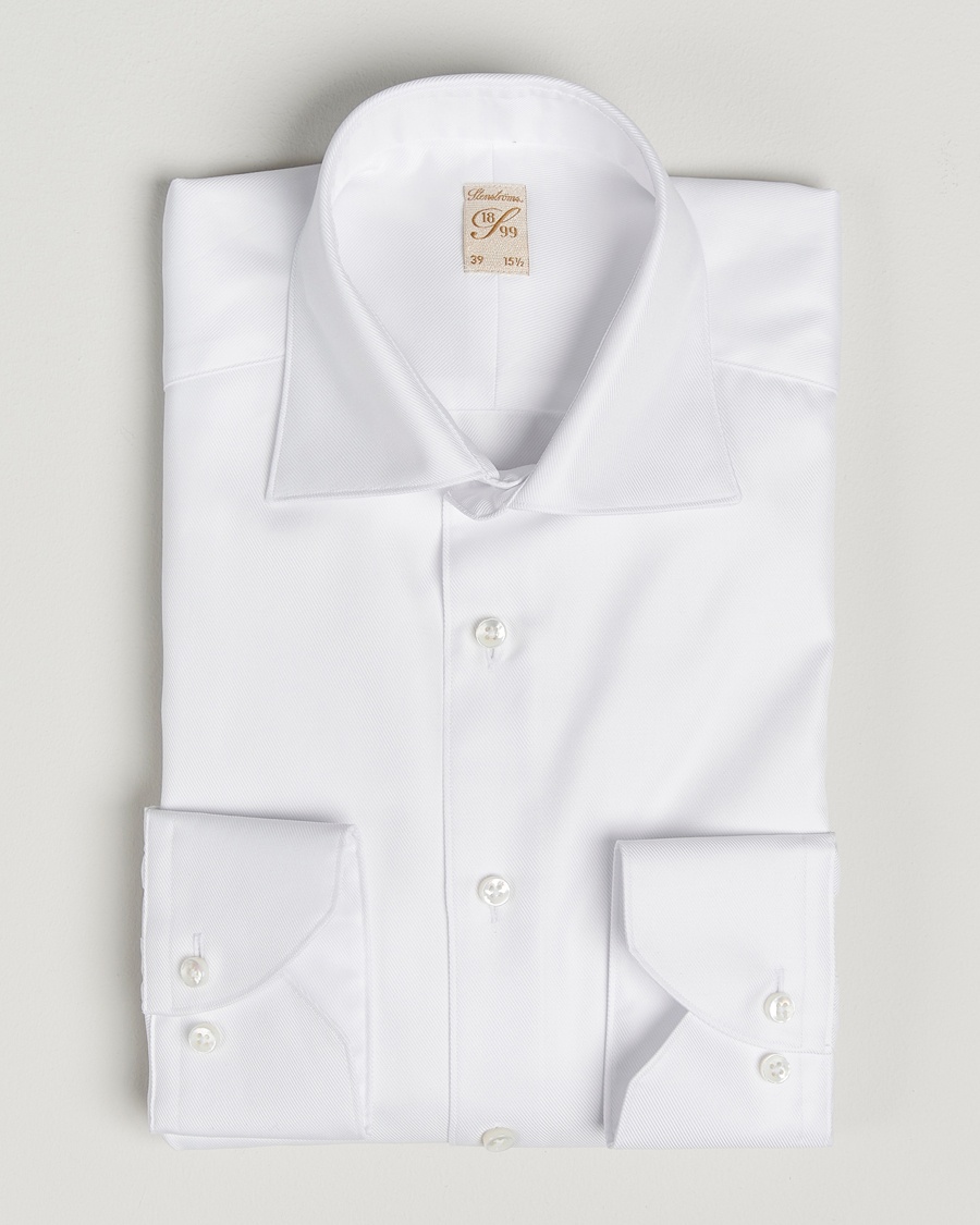 Stenströms 1899 Cotton Twill Shirt White – Valkoinen
