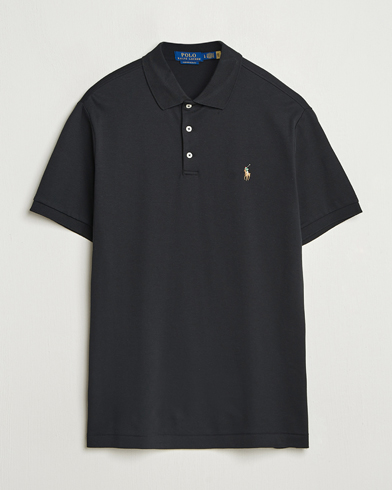 Polo Ralph Lauren Custom Slim Fit Cotton Polo Polo Black – Musta