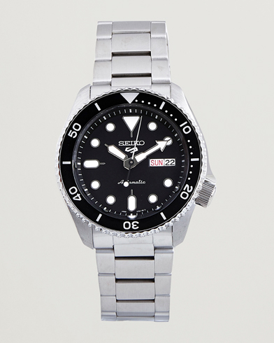 Seiko 5 Sports Automatic Diver Steel 43mm Black Dial – Musta