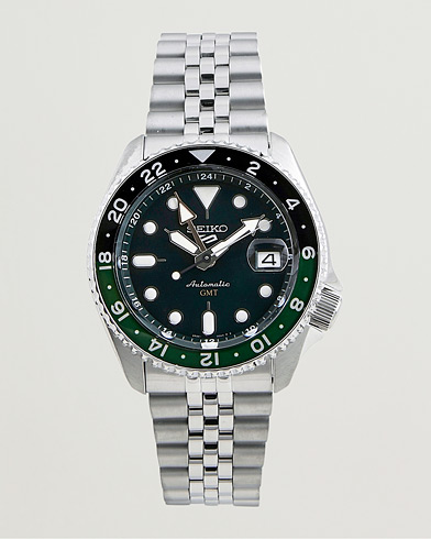 Seiko 5 Sports Automatic GMT Diver Steel 42mm Green Dial – Vihreä