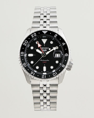 Seiko 5 Sports Automatic GMT Diver Steel 42mm Black Dial – Musta