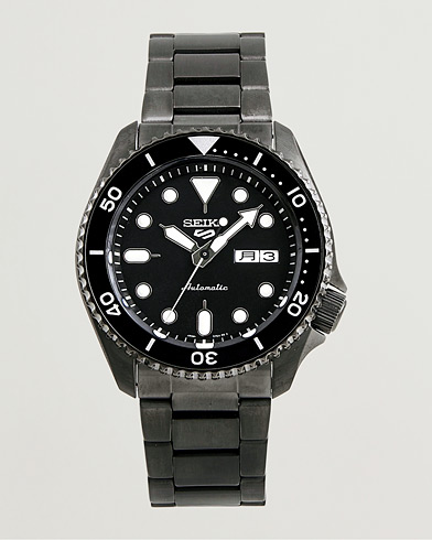Seiko 5 Sports Automatic Diver Black Steel 43mm Black Dial – Musta